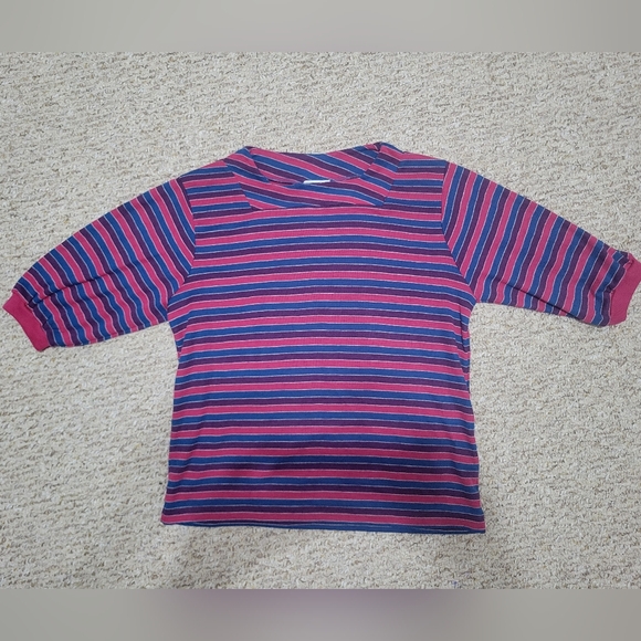 Vintage 1980s Korean Striped Sweater - Picture 1 of 6
